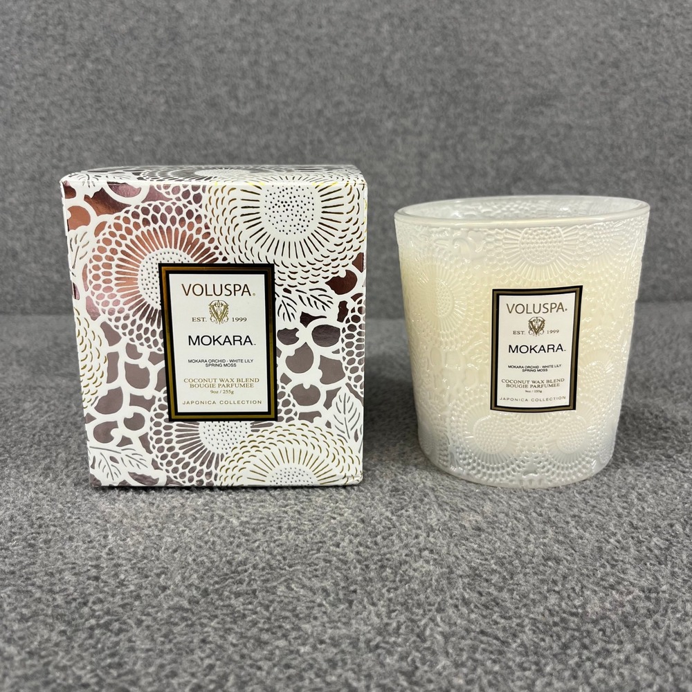 Voluspa Mokara Scented Candle Women 9oz White Coconut Wax Japonica Floral 7348